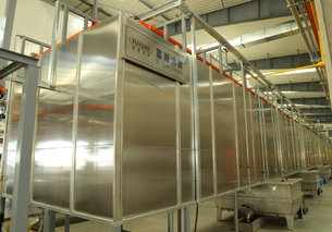 A customer factory painting line