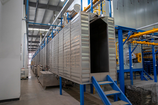 Spray shed